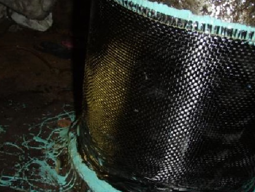 Marine HydraWrap in use to protect a pipe