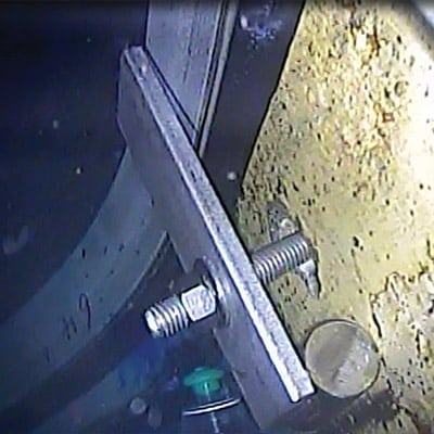 A clamp holding HydraTite in place