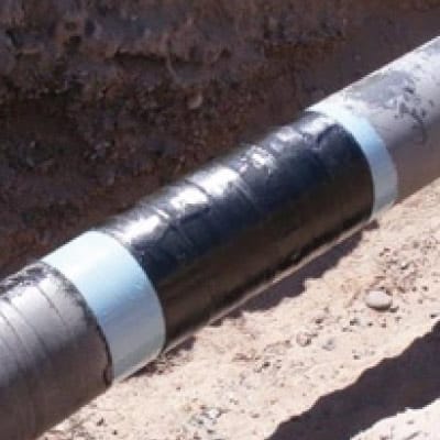Corroded High Pressure Gas Line Wrapped in HydraWrap