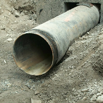 A ductile iron pipe