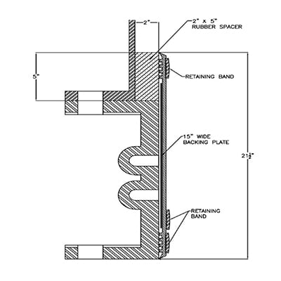 diagram of an expansion joint with HydraTech installed over it