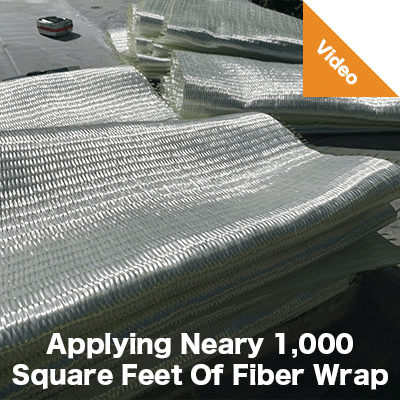 Table top covered in Fiber Wrap, 'Applying Nearly 1,000 Square Feet Of Fiber Wrap'
