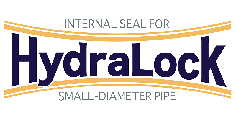 HydraLock Logo, 'Internal Seal For Small-Diameter Pipe'