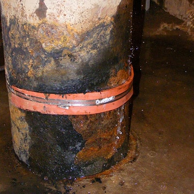 pipe repair wrap application