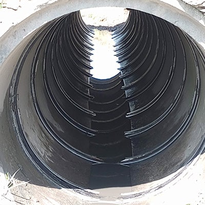 the joints of a pipe protected against infiltration and exfiltration by the HydraTite Internal Pipe Joint Seal