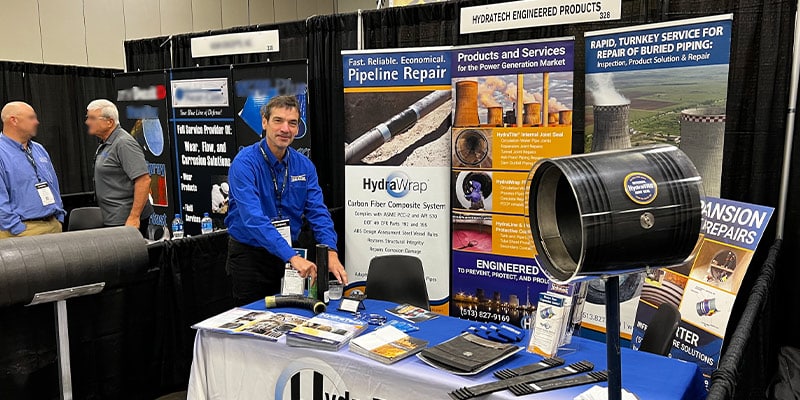 Mike Fox manning the Hydratech Engineered Products booth at ENERUM, 'Attending ENERUM, Making Our Presence Known In The Power Industry'