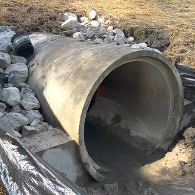 Three images of the HydraTite Seal rehabilitating pipe joints