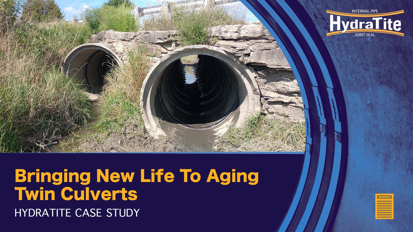 Dam overflow pipe that has been rehabilitated with HydraTite, 'Sealing A Dam Overflow Pipe, HydraTite Case Study'