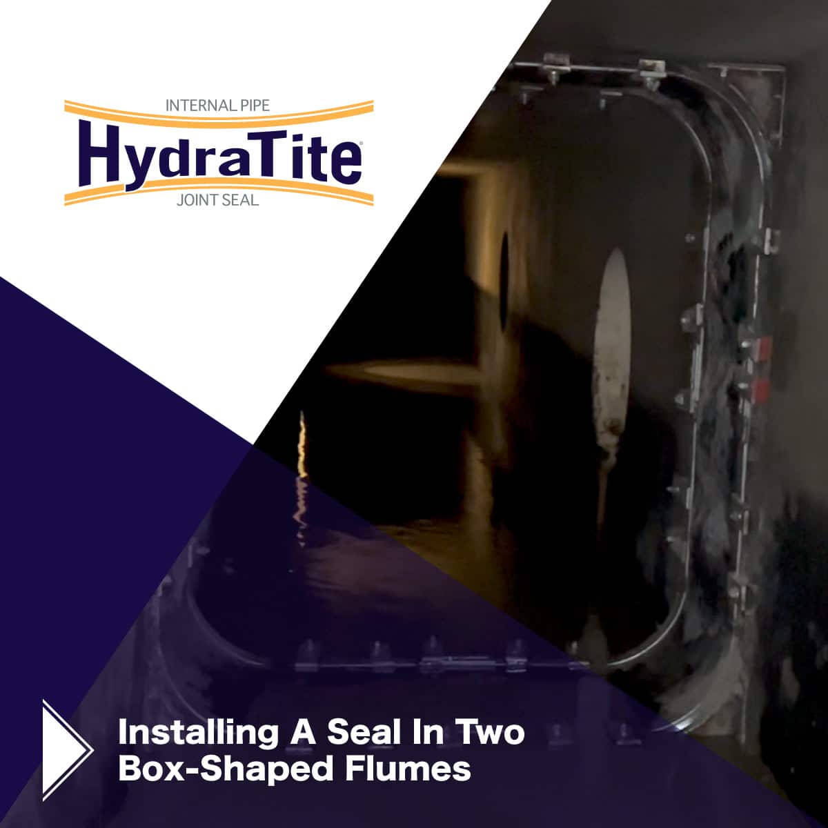 Two joints that have been repaired with HydraTite in a pipe bend, 'Working With Limited Time'