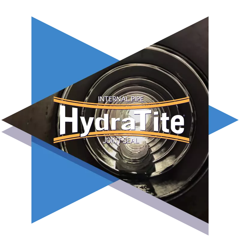 HydraTite logo over a design incorporating an image of an installation