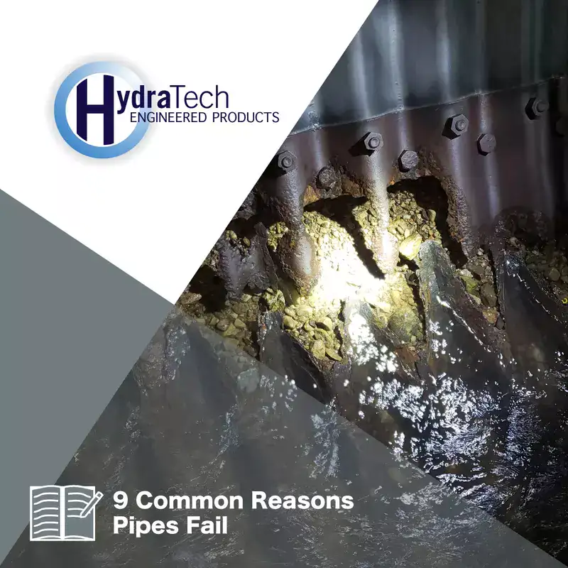 Corrosion that has eaten a hole into the invert of a culvert, '9 Common Reasons Pipes Fail'