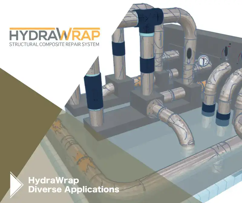 A table cluttered with materials related to HydraWrap, 'Preparing For Our Next HydraWrap Project'