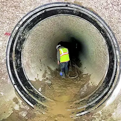 Large diameter sealed in a power plant's pipeline