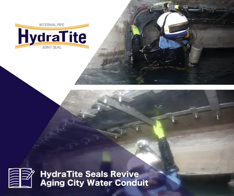 A field technician expanding a retaining band, 'Restoring A Century-Old Pipeline With HydraTite'