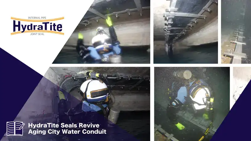 A field technician expanding a retaining band, 'Restoring A Century-Old Pipeline With HydraTite'