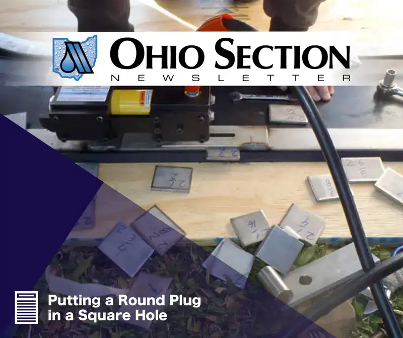 Box Seal Being Installed2 A guy on a ladder with tools in hand, 'Preparing For OTEC, October 14th & 15th, Booth 114'