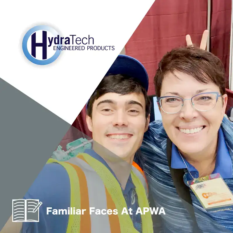 Caleb And Heather At APWA3 A test pipe wrapped in carbon fiber fabric, 'How To Install HydraWrap'