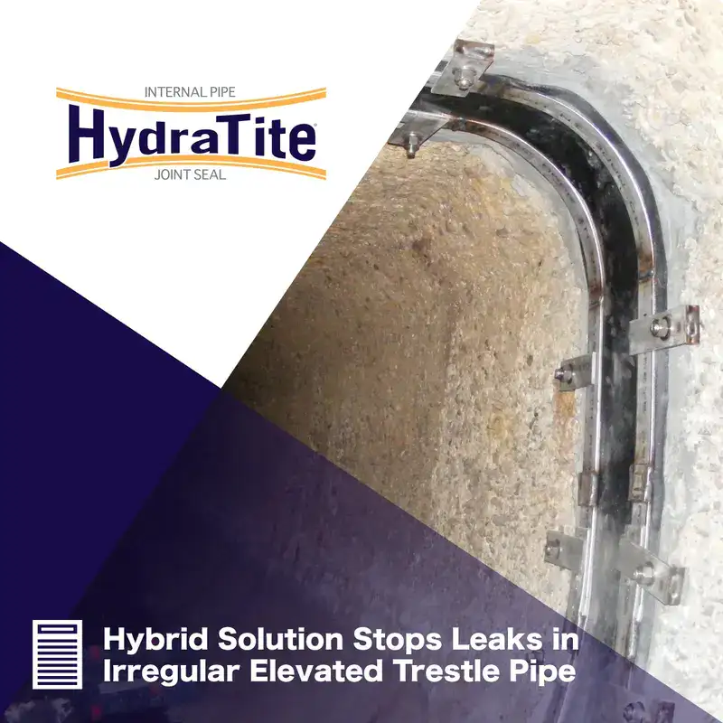 hybrid-Solutions3 A HydraTite seal installed over a joint, 'Protecting A Municipality's Water Supply'