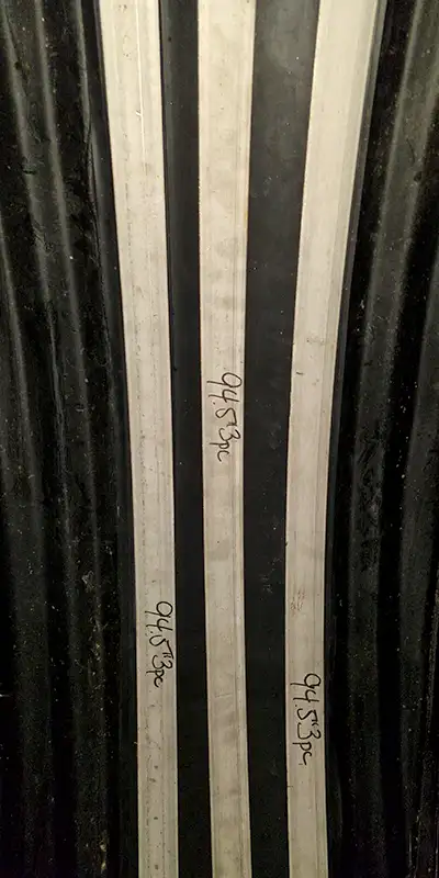 A HydraTite seal installed over a joint in a corrugated pipe to stop leaks