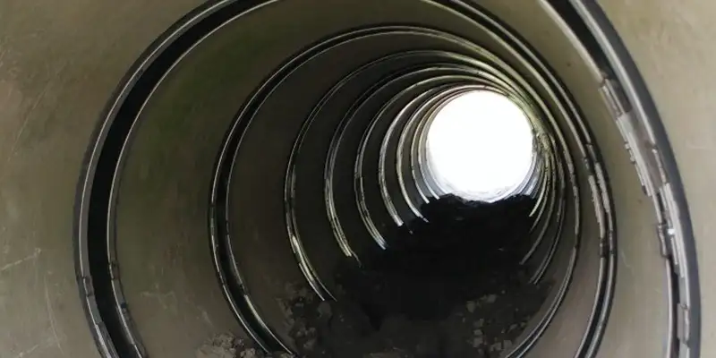 Many pipe joints sealed over with the HydraTite seal, stopping leaks