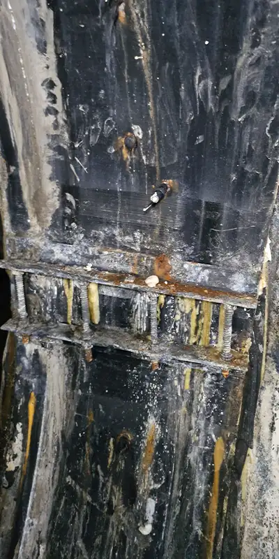 A damaged old repair