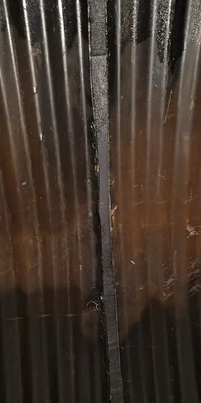 A pipe joint that has become separated