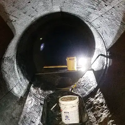 A dark large pipe
