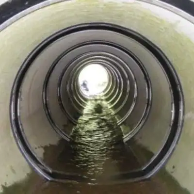 HydraTite seals installed over the joints of a concrete pipe