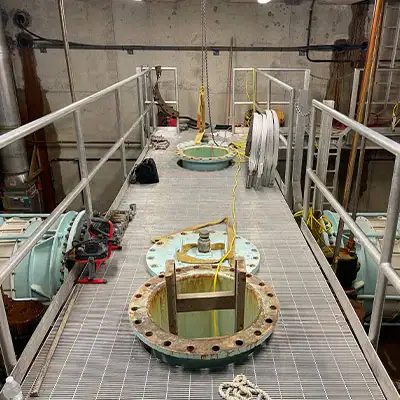 An entry point of a water main