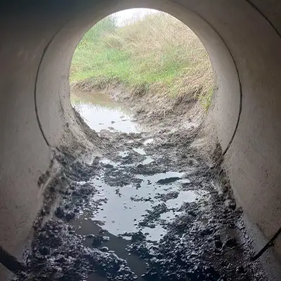 Looking out of a RCP culvert