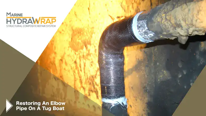 Small-Diameter Pipe Wrapped With HydraWrap2 Small-diameter pipe wrapped with HydraWrap to restore its function