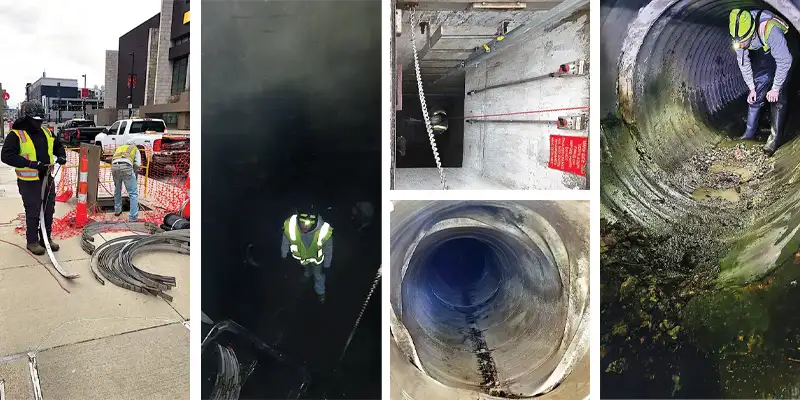 Working on a pipe to seal its joints