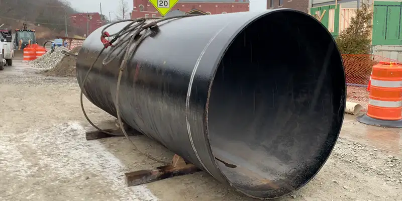 A new portion of pipe