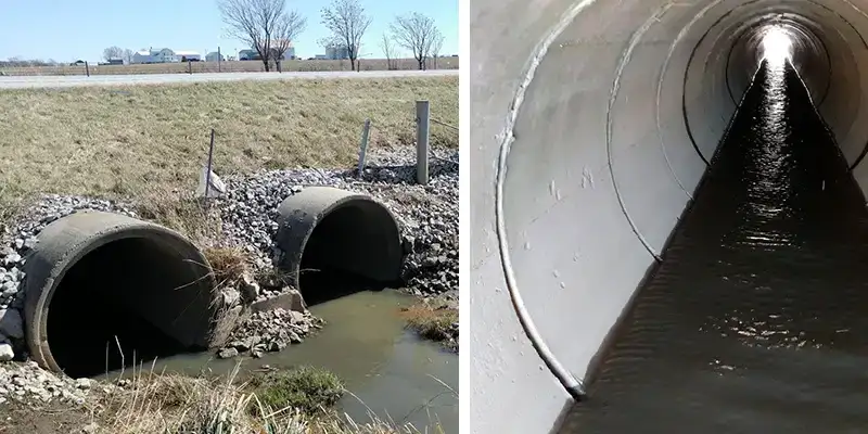 A concrete stormwater culver