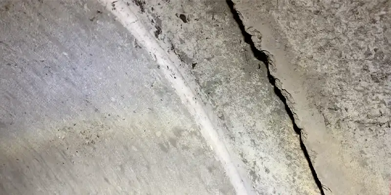 A severely separated pipe joint