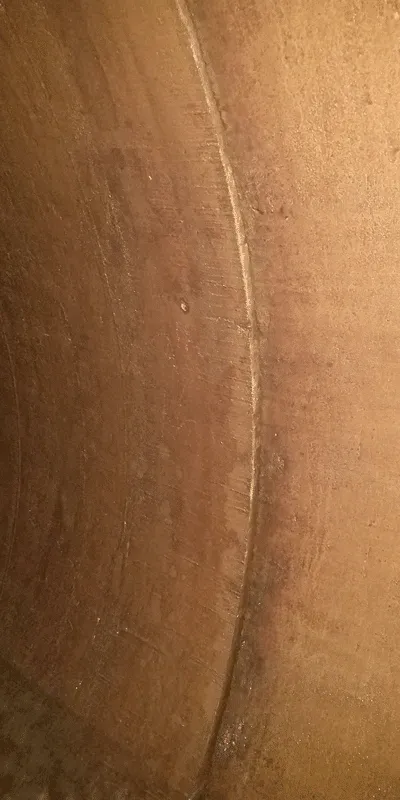 A joint inside a pipe