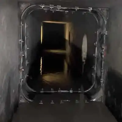 HydraTite installed over a joint in a box-shaped flume