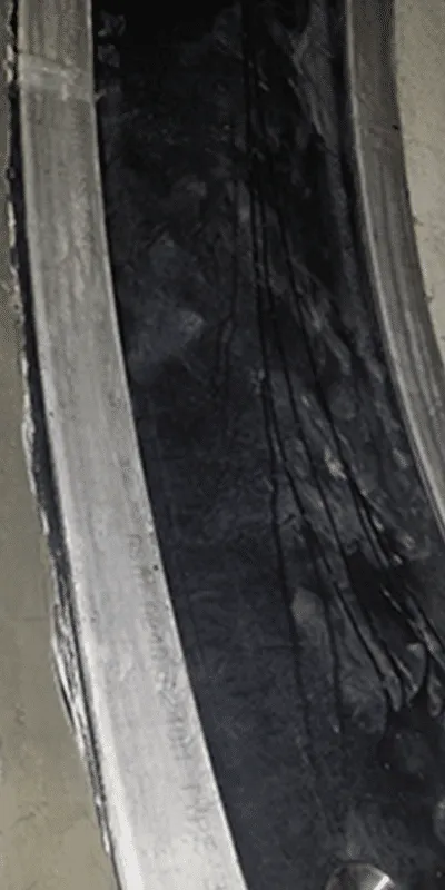 HydraTite installed over a joint in a large-diameter pipe