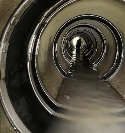 Many HydraTite Seals installed over the joints in a concrete pipe, fortifying the joints against infiltration