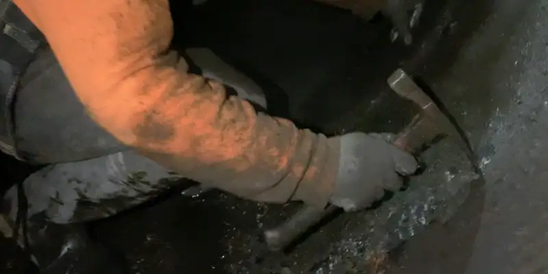 Scraping away calcium build-up
