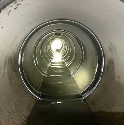 Many HydraTite Internal Pipe Joint Seals installed over the joints in a concrete pipe