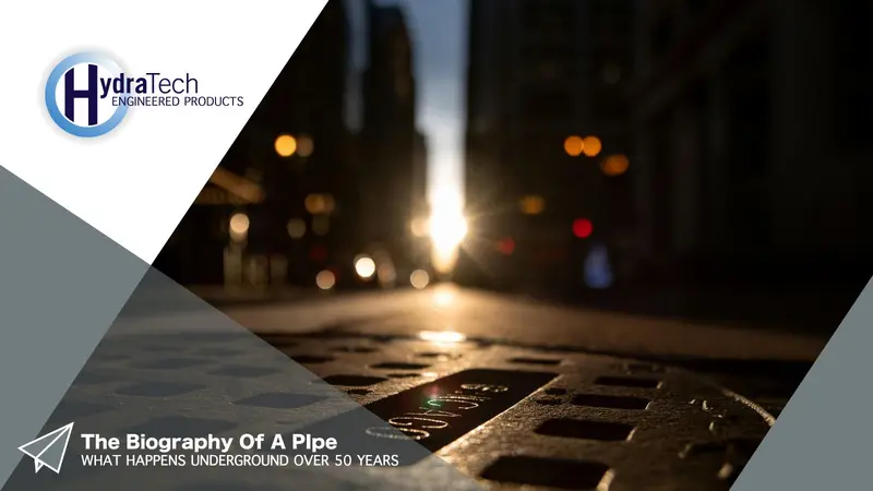 A sewer lid being illuminated by sun that is low on the horizon