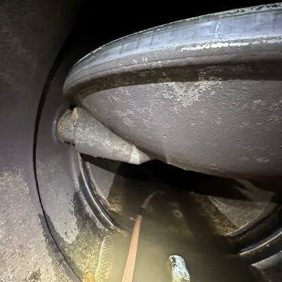 Butterfly Valve Inside A Raw Water Line