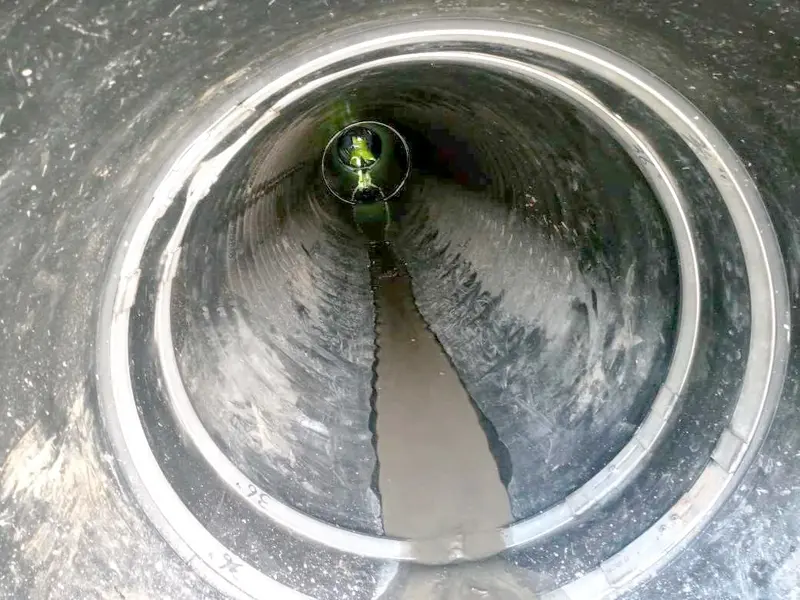 HydraTite installed in a 36 inch corrugated polyethylene outfall pipe