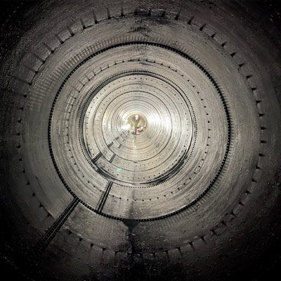 A long penstock pipe