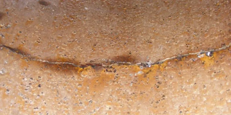 An compromised joint in a 30" pump suction line