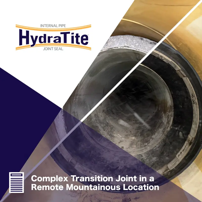 HydraTite being installed over a very odd joint