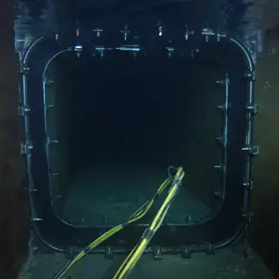 HydraTite sealing a joint in a box-shaped chamber that is completely submerged