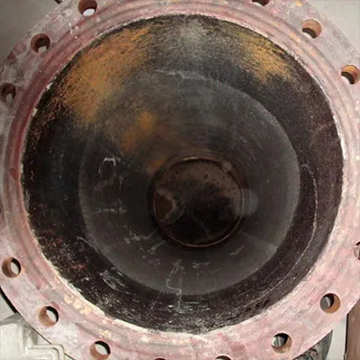 Entrance to a ductile iron pipe