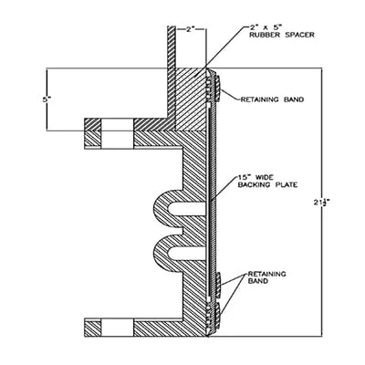A diagram of an expansion joint